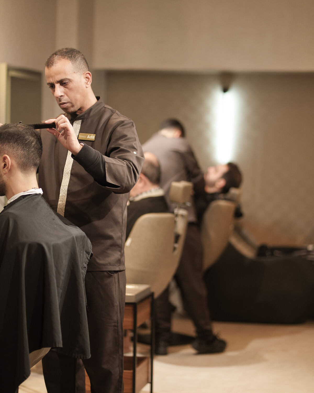 The salon floor